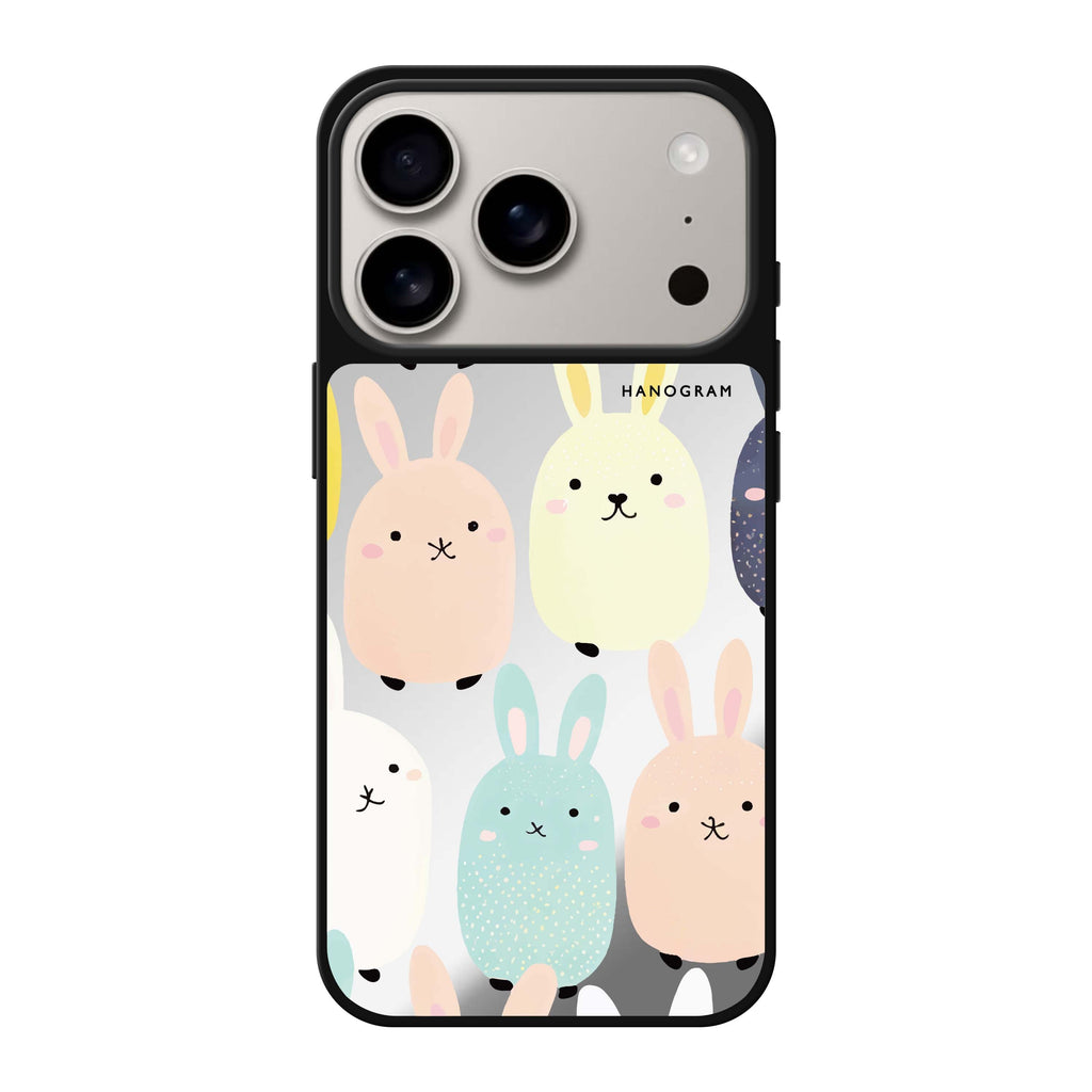 Cute Bunny 兔子 iPhone 17 Pro Max 鏡面手機殼主圖