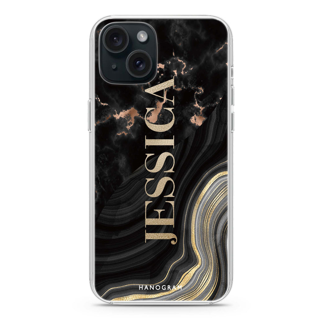 Sumptuous Marble iPhone 15 Magsafe 兼容水晶透明保護殼