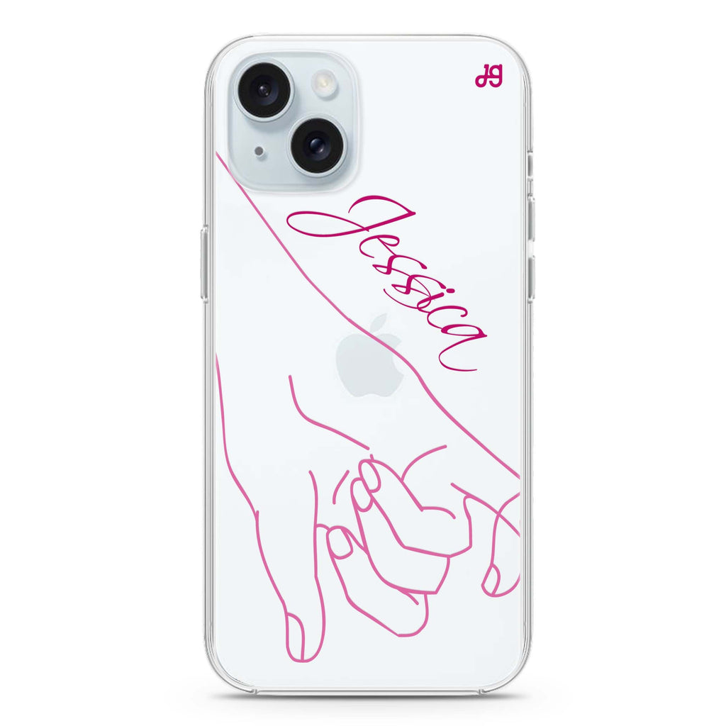 Left Hand Pinky Bump iPhone 15 plus 水晶透明保護殼