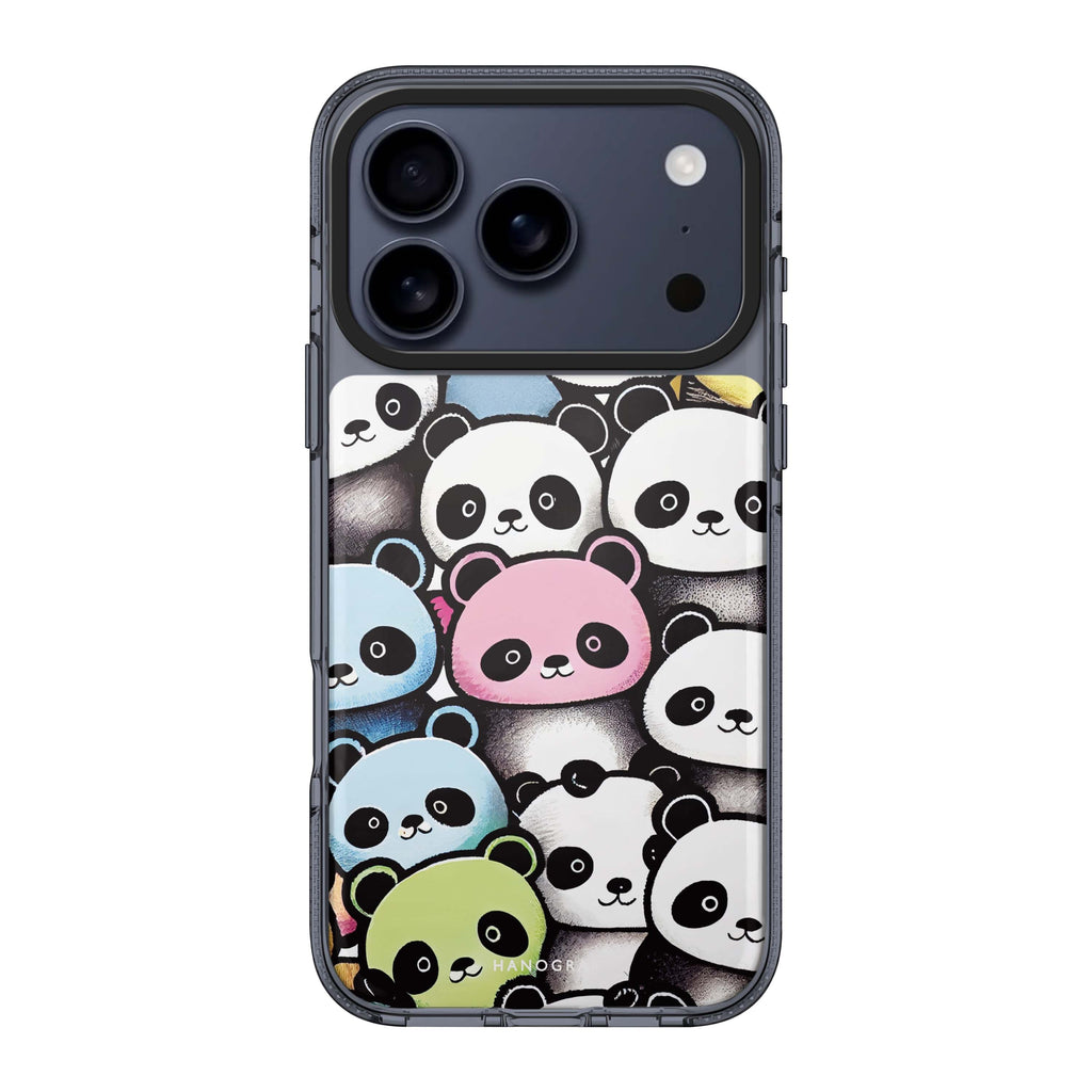 Cute Pandas iPhone 17 Pro Max MagSafe 水晶透明保護殼 熊貓圖案設計 圖1