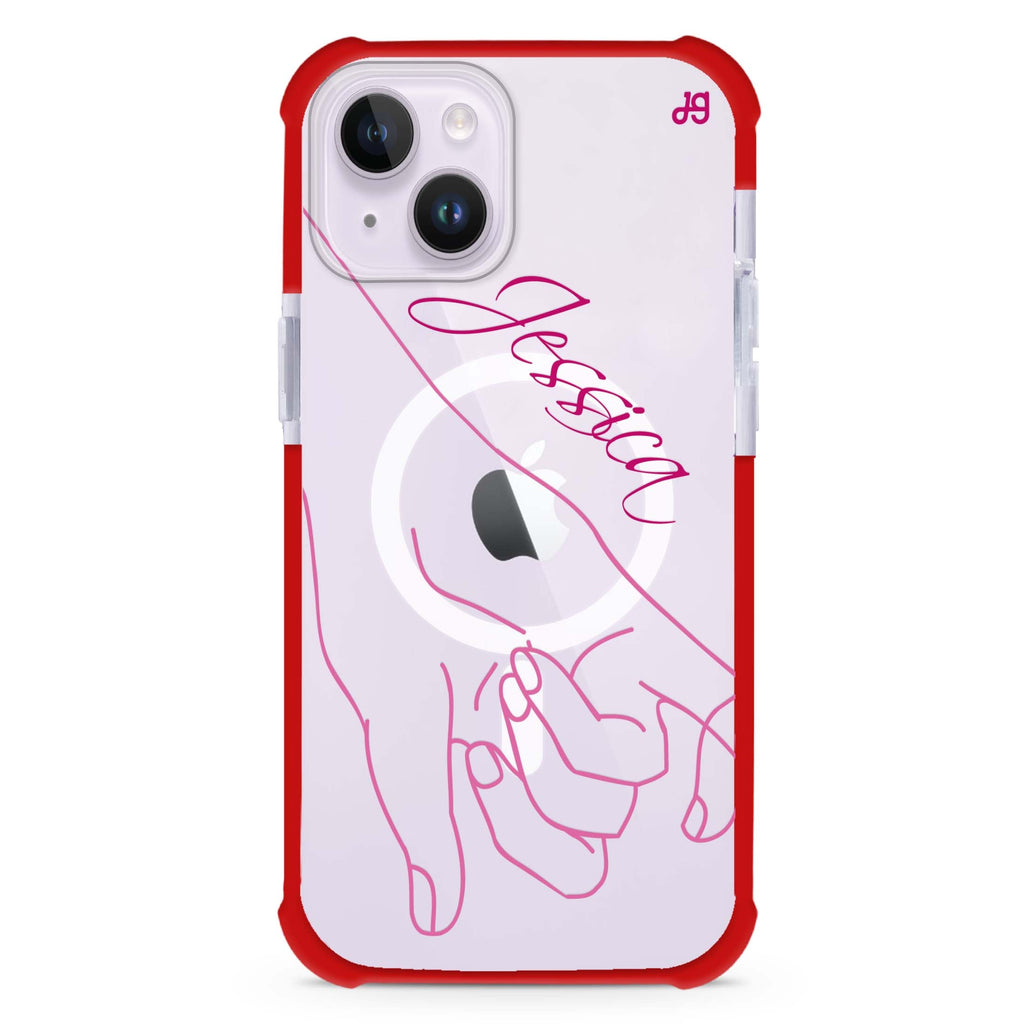 Left Hand Pinky Bump iPhone 15 Plus Magsafe 兼容超強防摔保護殼