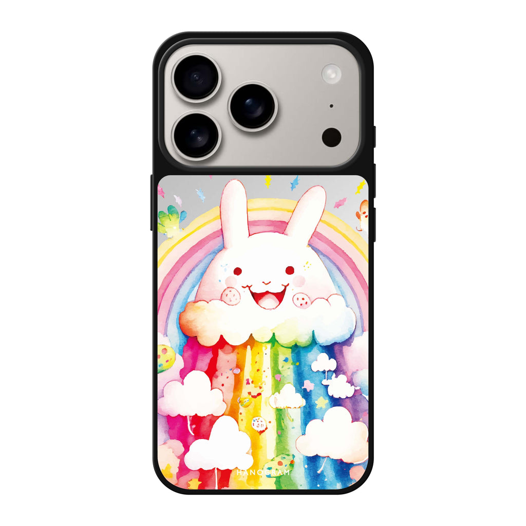 Rainbow Bunny 彩色兔子 iPhone 17 Pro Max 鏡面手機殼主圖