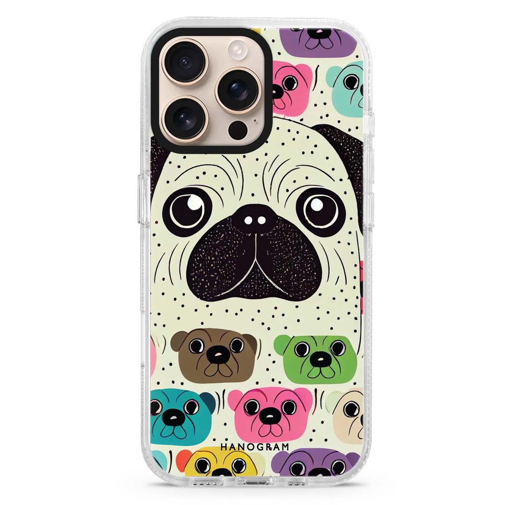 Pug Face Magsafe 兼容水晶透明保護殼