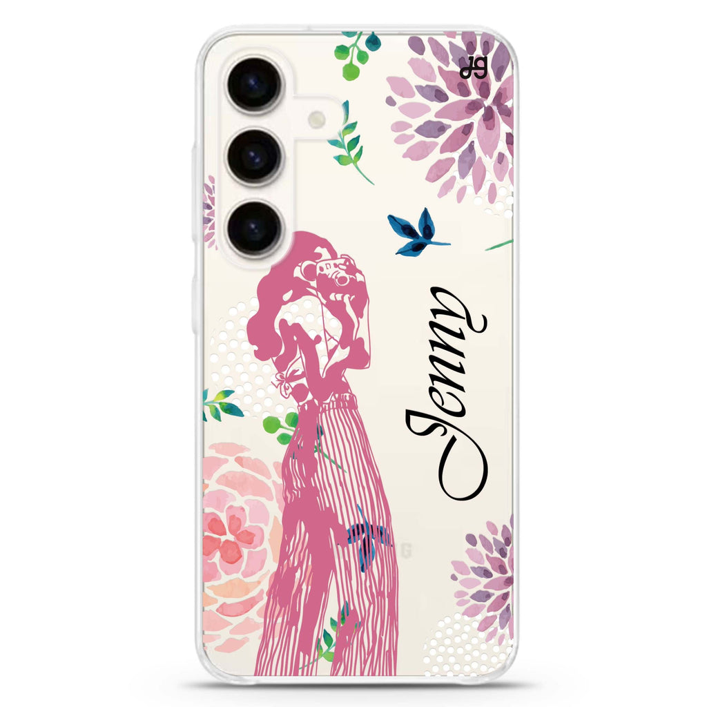 Floral Photography I Samsung Galaxy S26/S25/S24 可加名字水晶透明保護殼正面展示