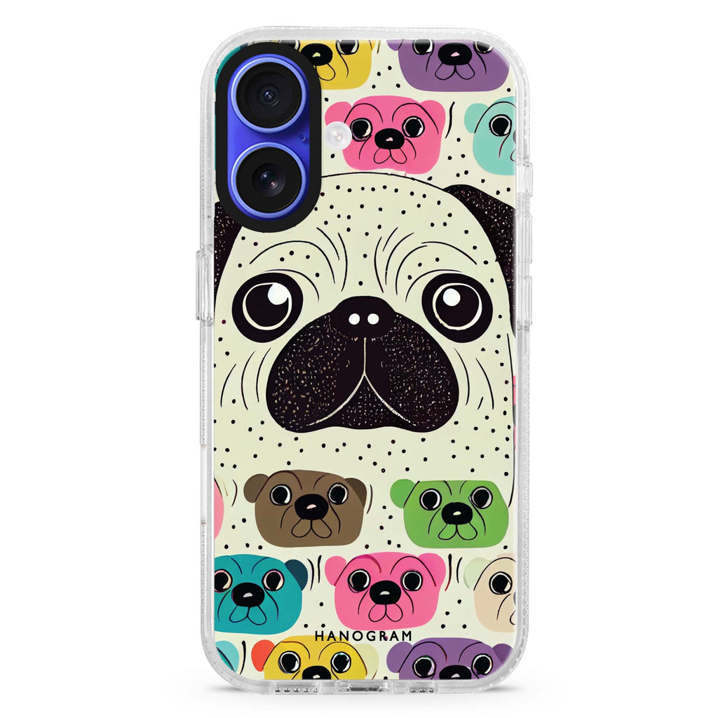 Pug Face 水晶透明保護殼