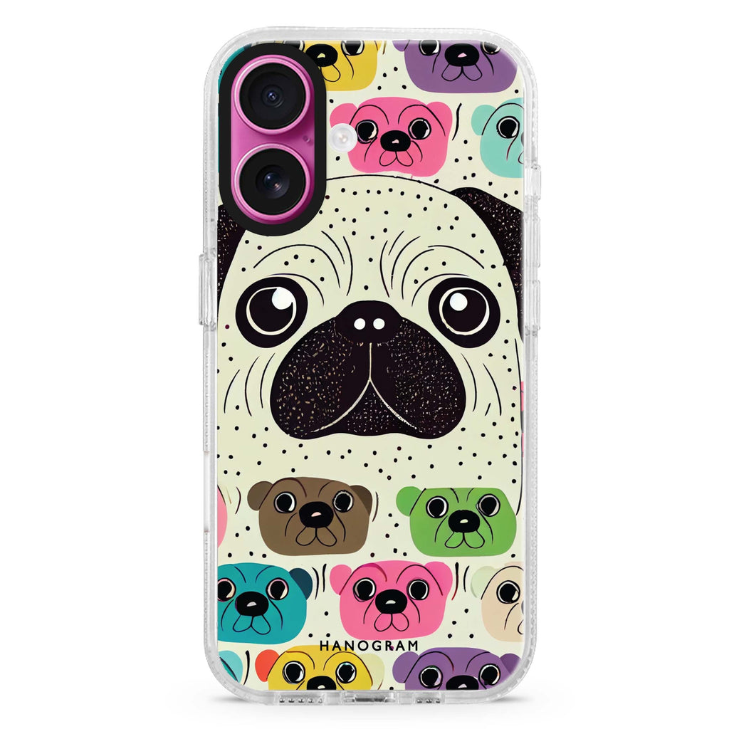 Pug Face Magsafe 兼容水晶透明保護殼