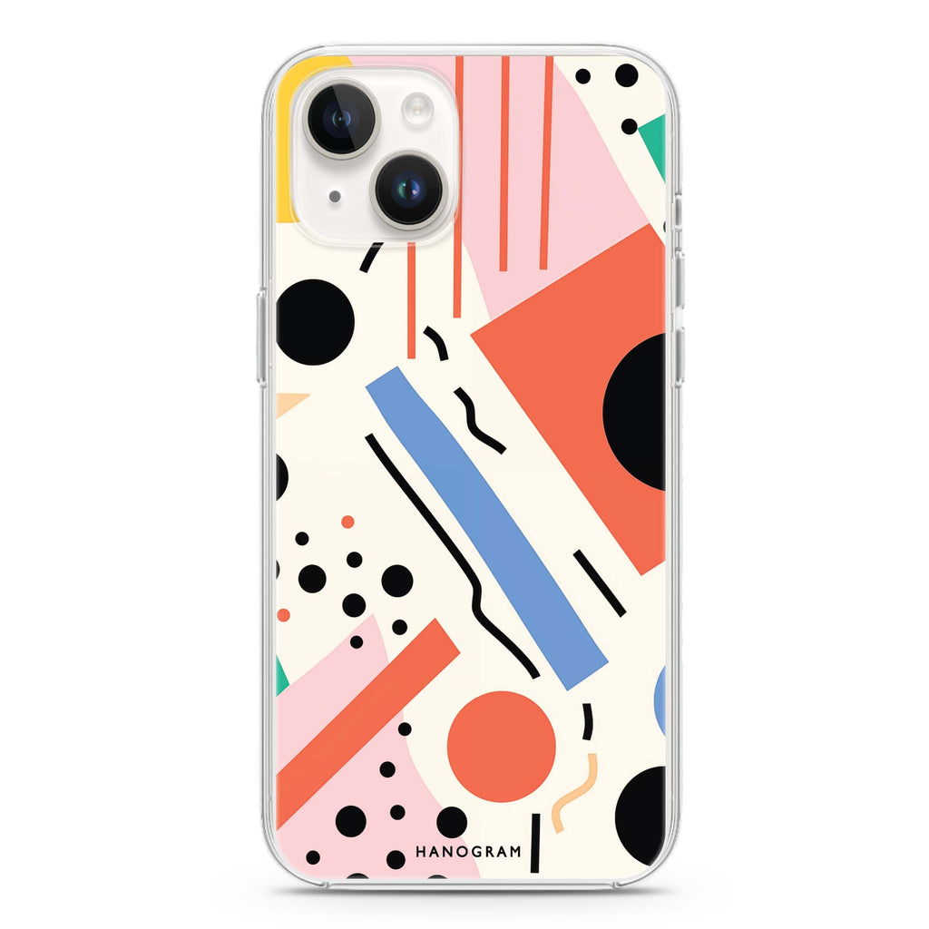 Geometric Groove iPhone 14 Magsafe 兼容水晶透明保護殼