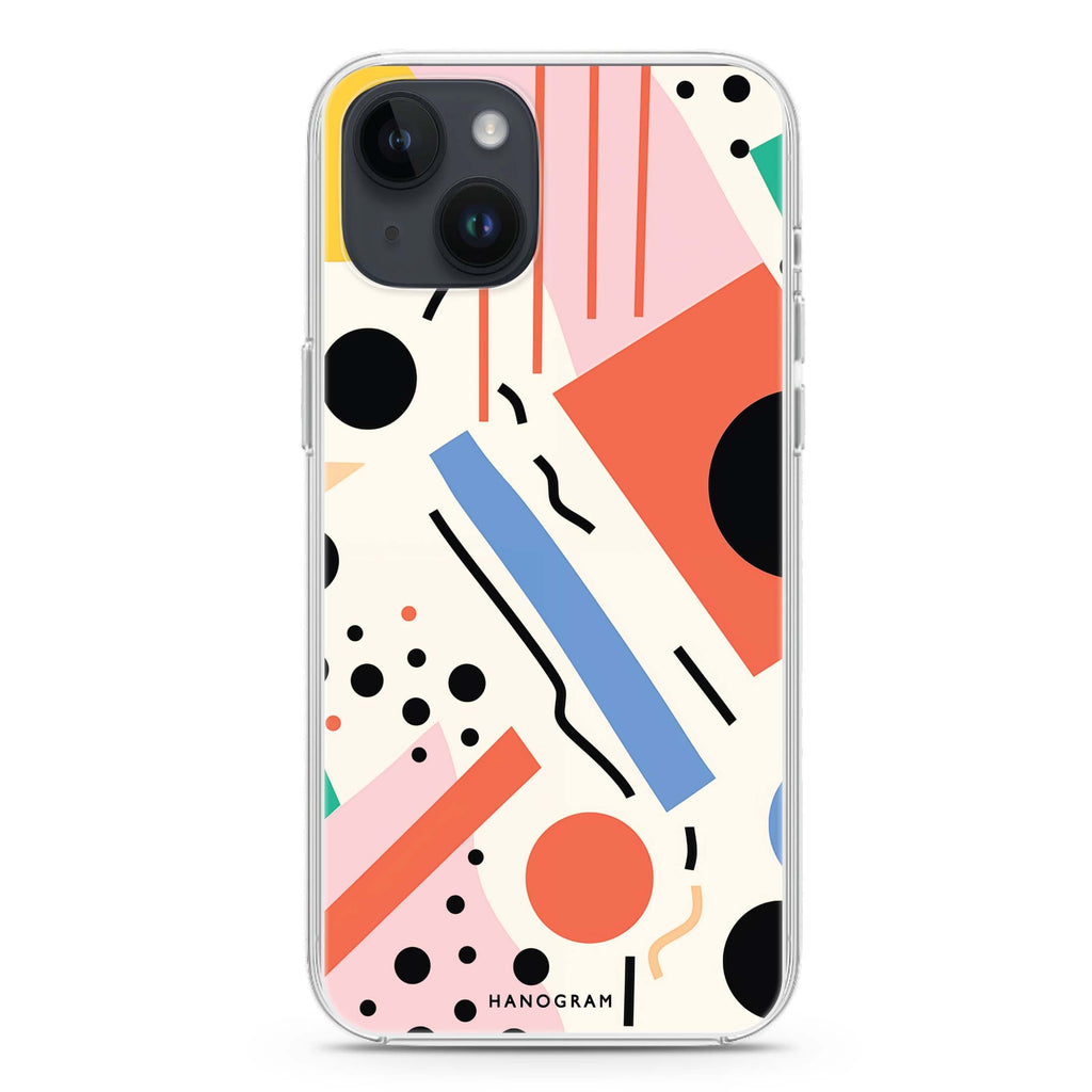 Geometric Groove iPhone 14 Plus Magsafe 兼容水晶透明保護殼