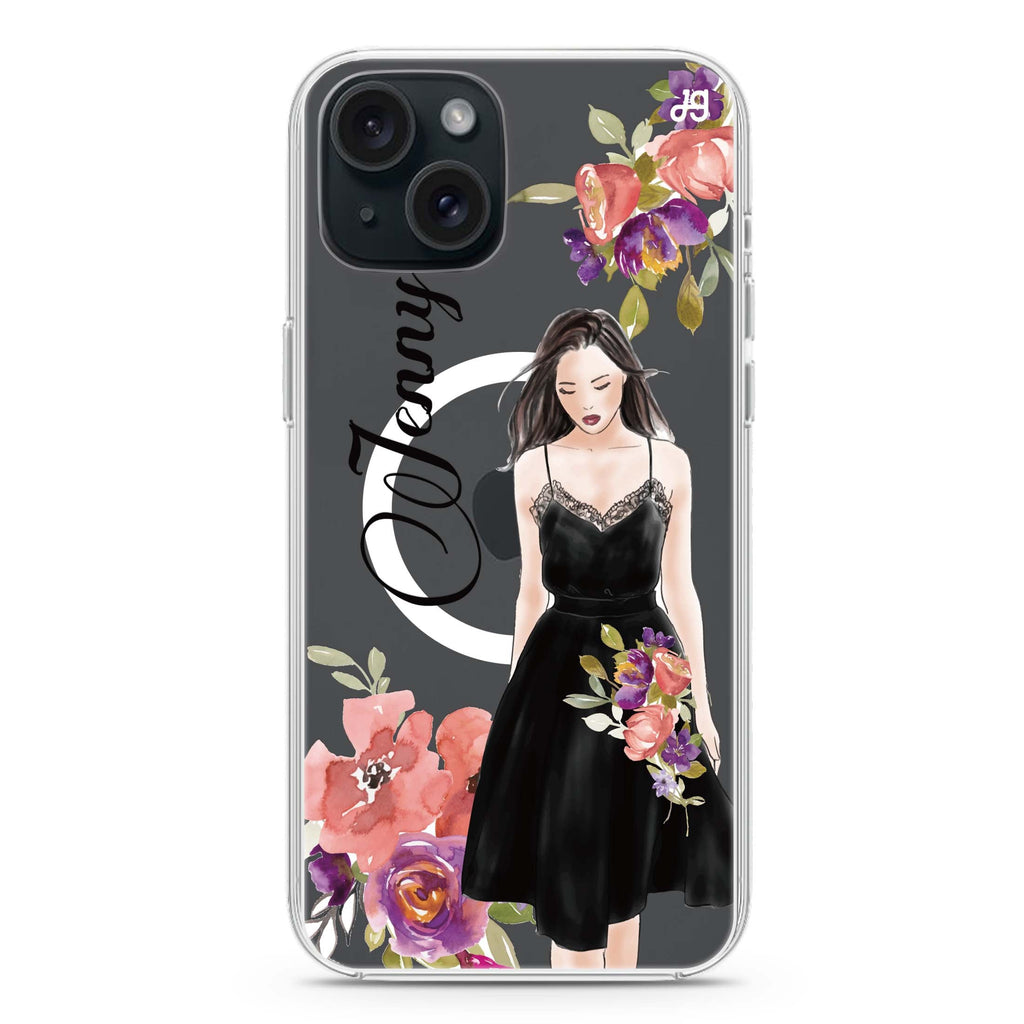 Flower Fashion I iPhone 15 Magsafe 兼容水晶透明保護殼