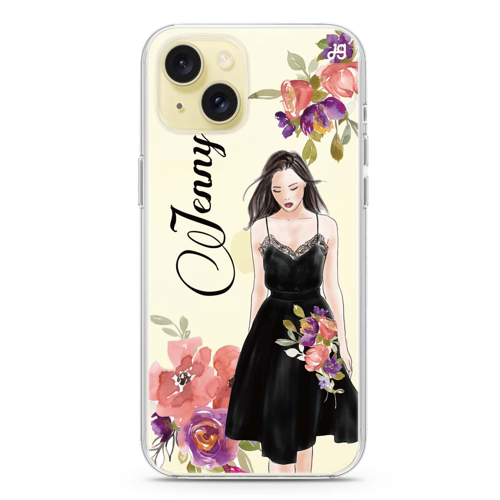 Flower Fashion I iPhone 15 plus 水晶透明保護殼