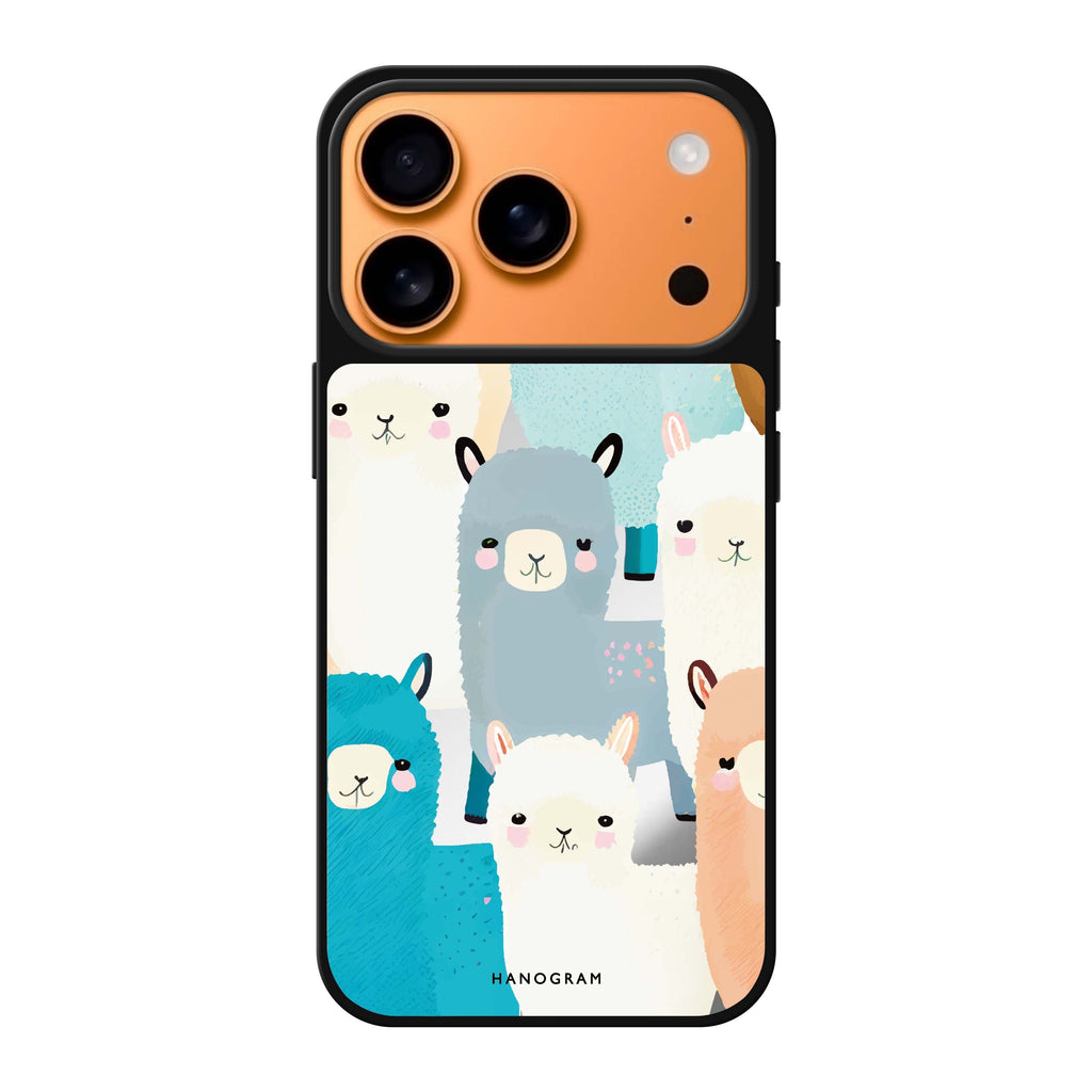 Cute Alpaca 羊駝 iPhone 17 Pro Max 鏡面手機殼主圖
