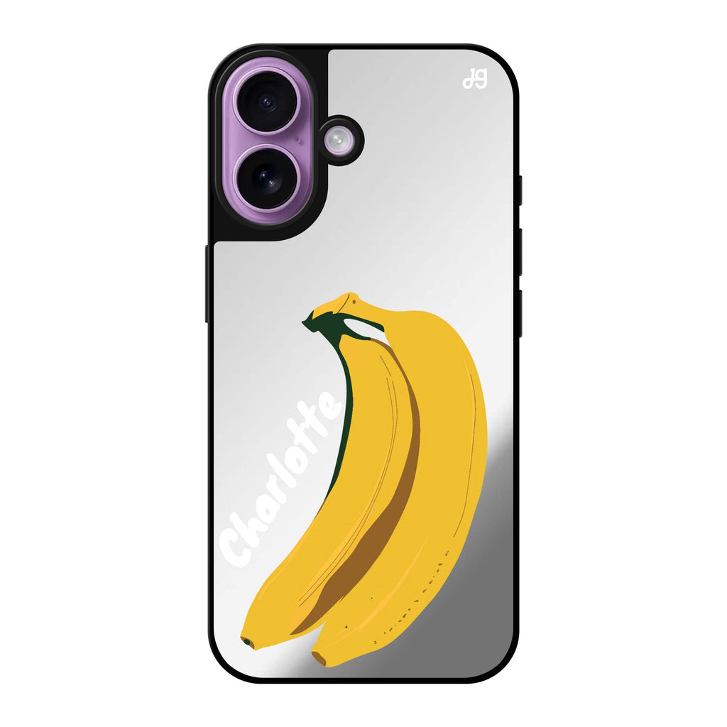 Reflective iPhone 16 Mirror Case –Banana Breeze Design