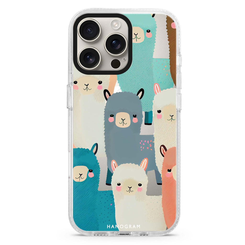 Cute Alpaca Magsafe 兼容水晶透明保護殼