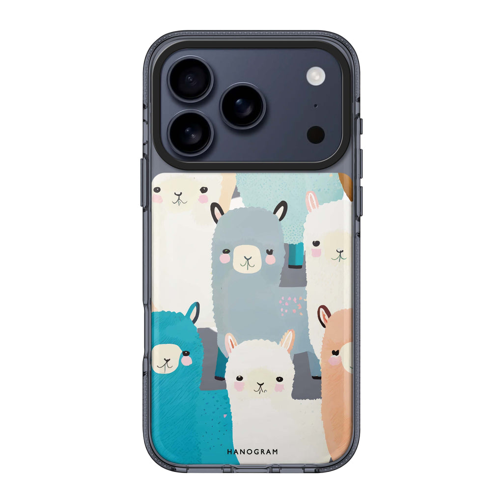 Cute Alpaca iPhone 17 Pro Max MagSafe 水晶透明保護殼 羊駝圖案設計 圖1