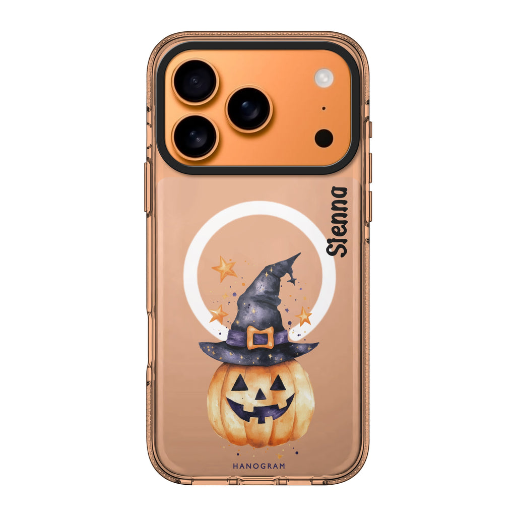 Spooky Star Bows iPhone 17 Pro Max MagSafe 水晶透明保護殼 萬聖節設計設計 可自訂名字及字色 圖1