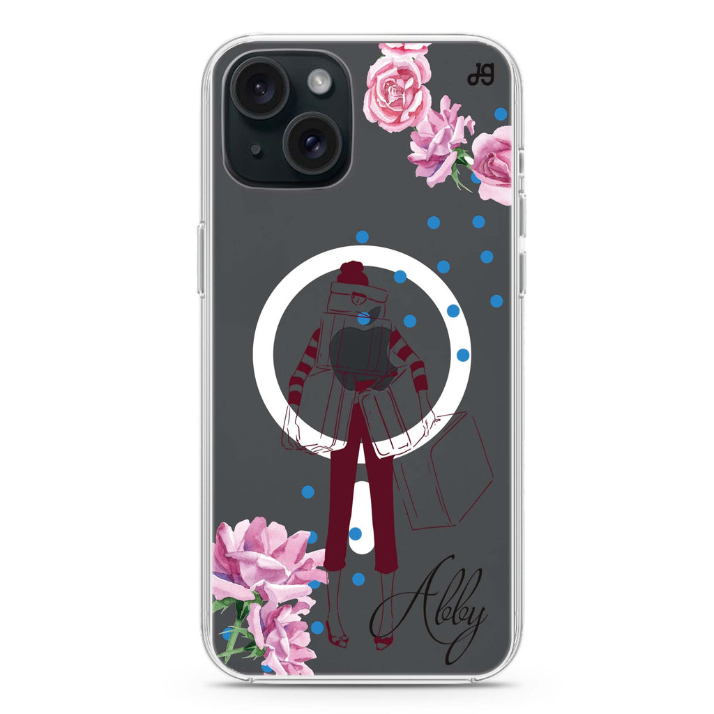 The Florist Apprentice iPhone 15 Plus Magsafe 兼容水晶透明保護殼