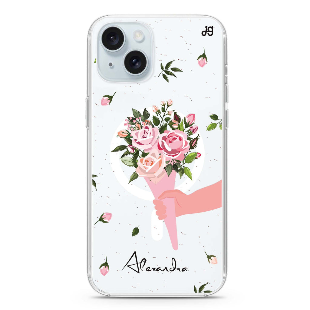 Bouquet To The One iPhone 15 Magsafe 兼容水晶透明保護殼