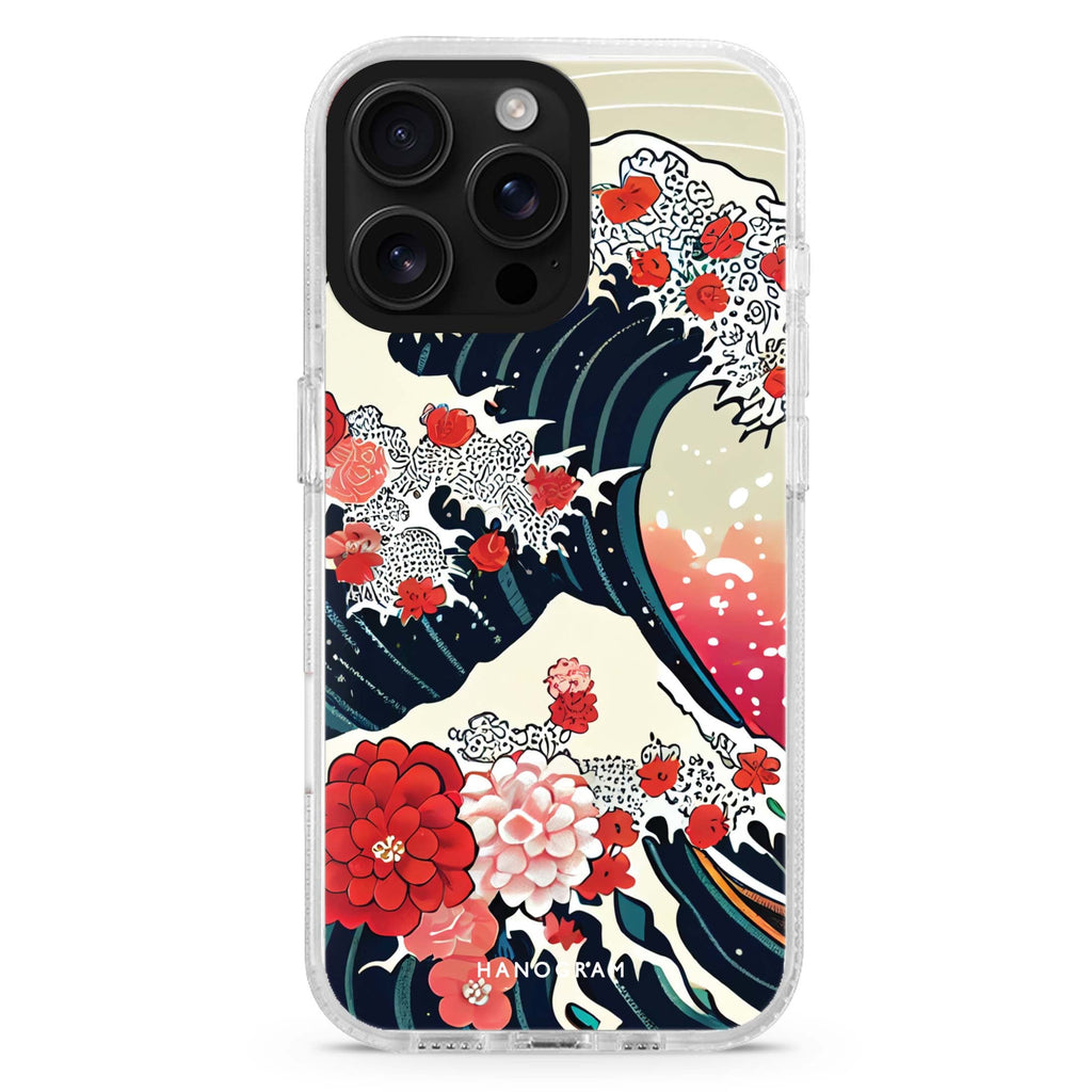 Waves & Flowers Magsafe 兼容水晶透明保護殼