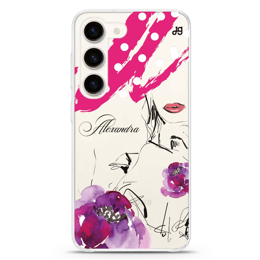Floral Makeup Samsung Galaxy 水晶透明保護殼