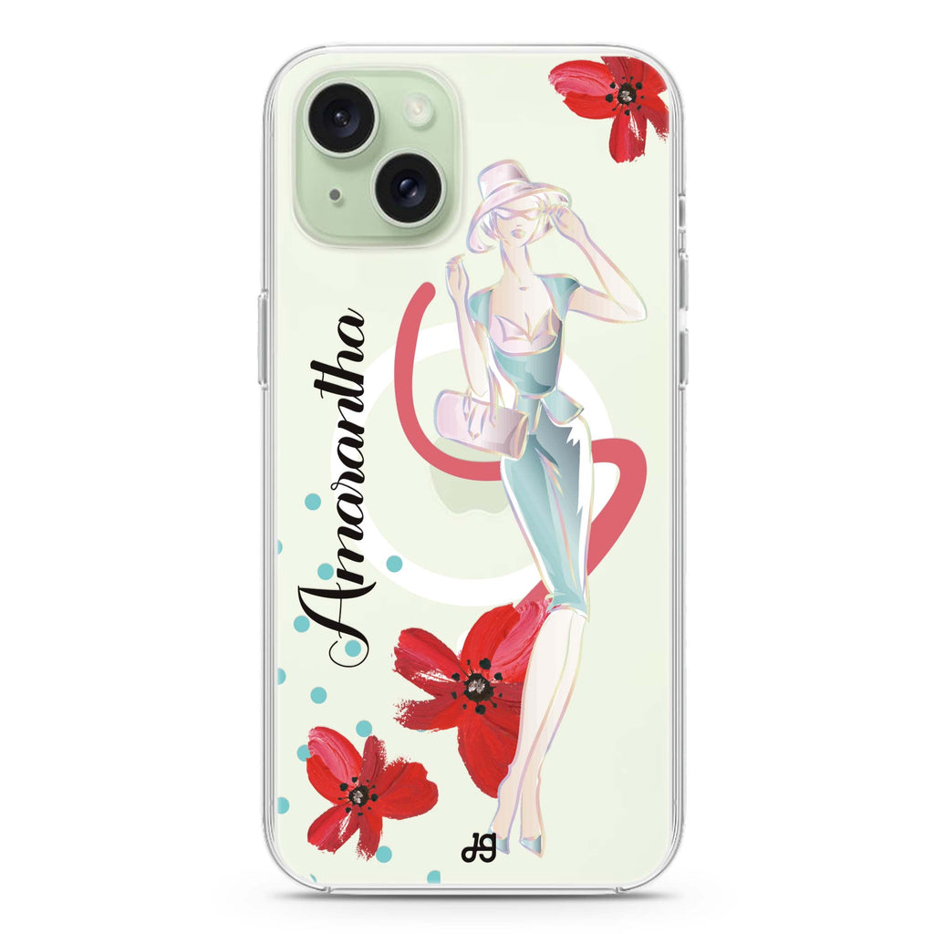 Flower Fashion III iPhone 15 Magsafe 兼容水晶透明保護殼