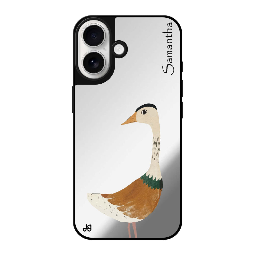 Reflective iPhone 16 Mirror Case –Meadow Honk Design