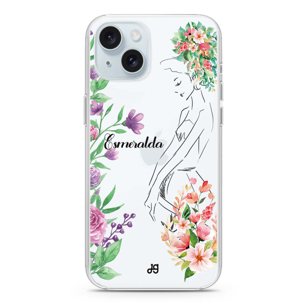 Floral Bride I iPhone 15 水晶透明保護殼