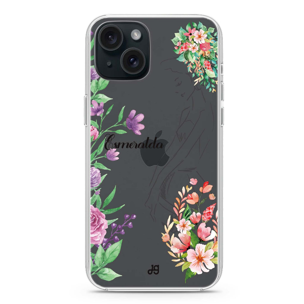 Floral Bride I iPhone 15 plus 水晶透明保護殼