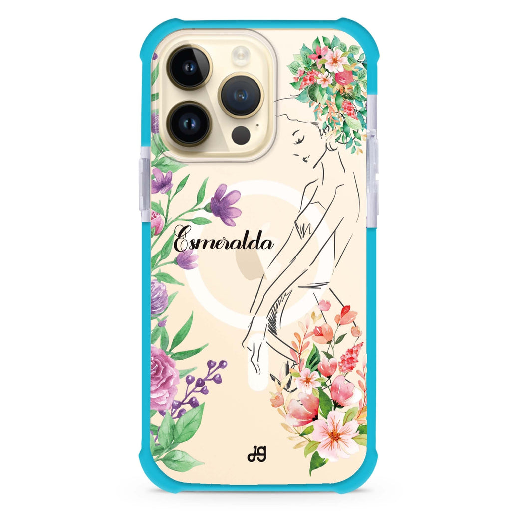 Floral Circle iPhone Magsafe 兼容超強防摔保護殼