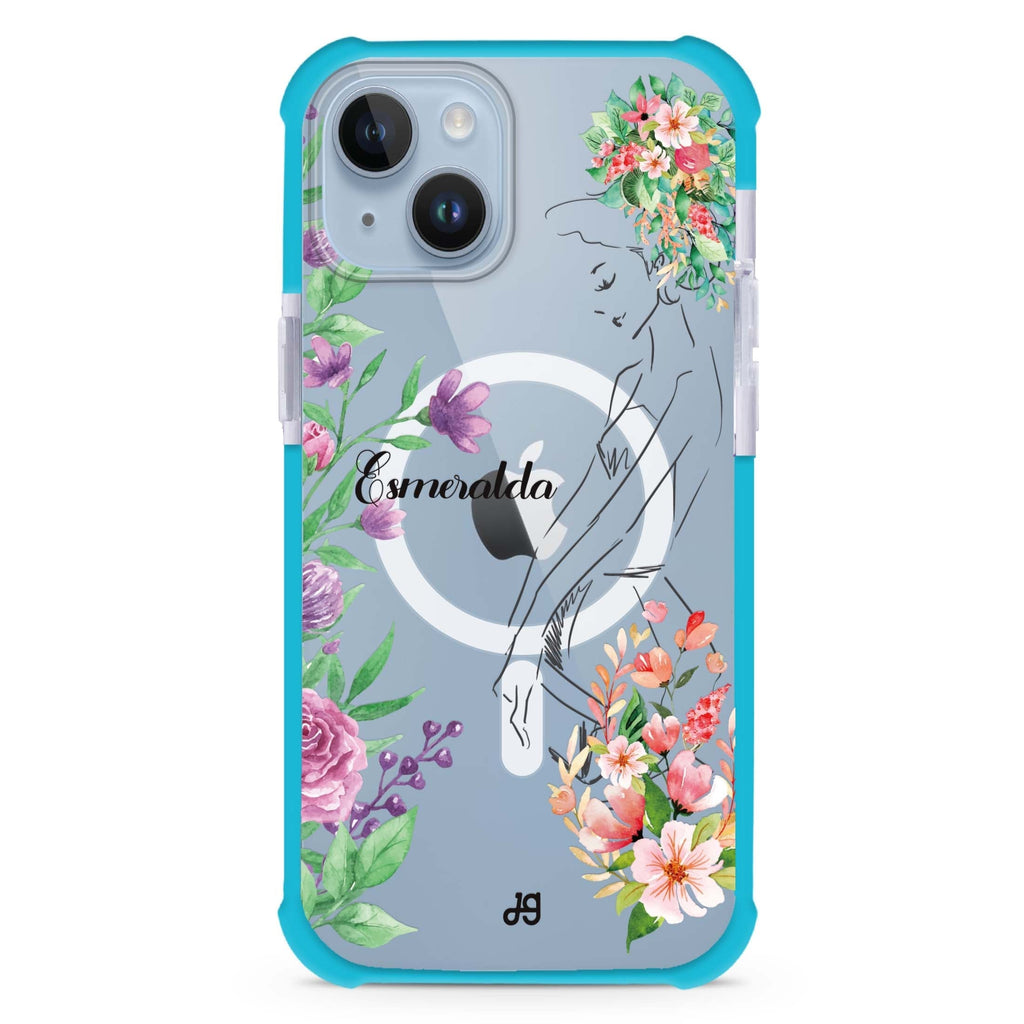 Floral Bride I iPhone 15 Plus Magsafe 兼容超強防摔保護殼