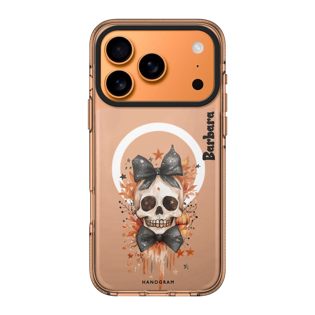Twilight Ribbon Charms iPhone 17 Pro Max MagSafe 水晶透明保護殼 萬聖節設計設計 可自訂名字及字色 圖1