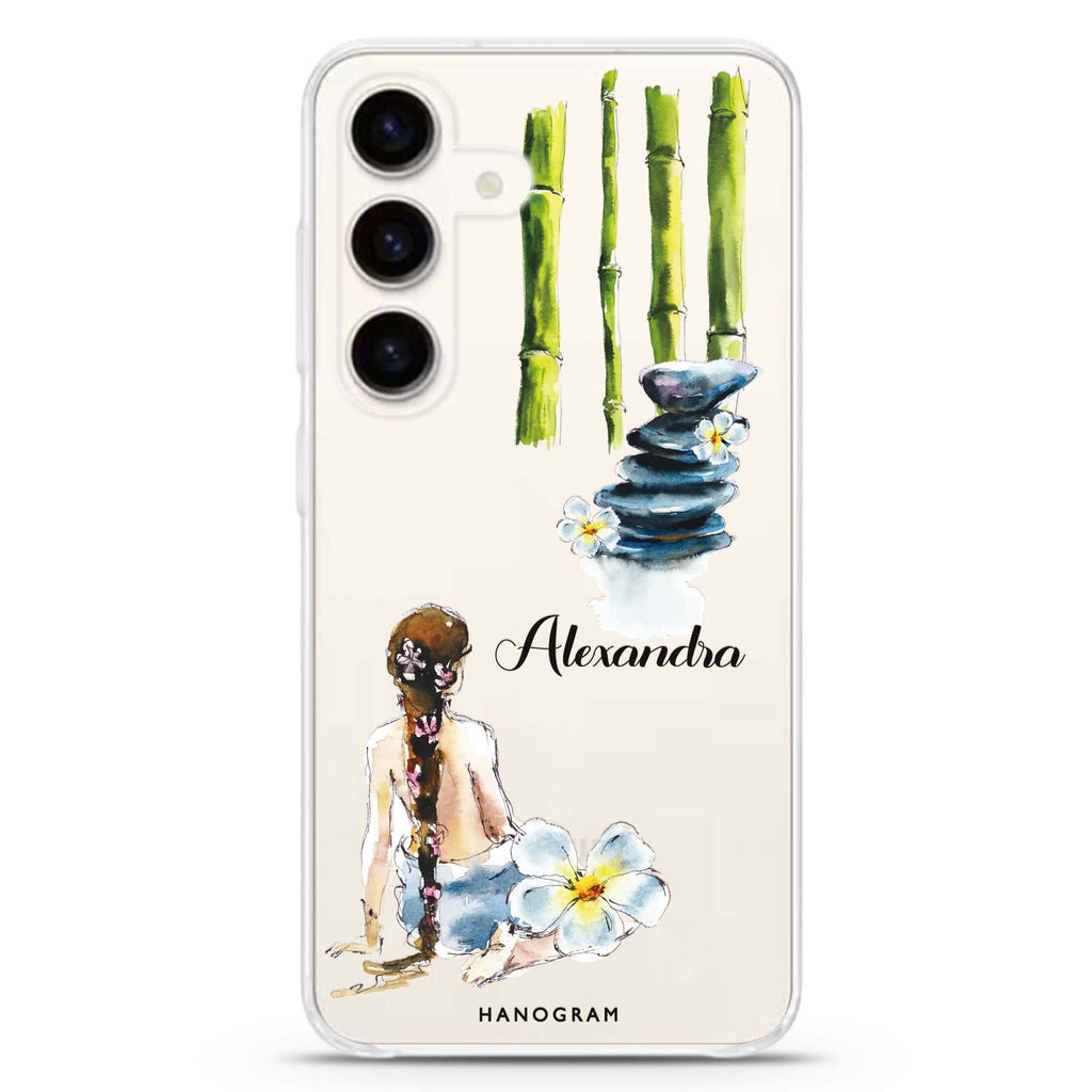 Zen Samsung Galaxy S26/S25/S24 可加名字水晶透明保護殼正面展示