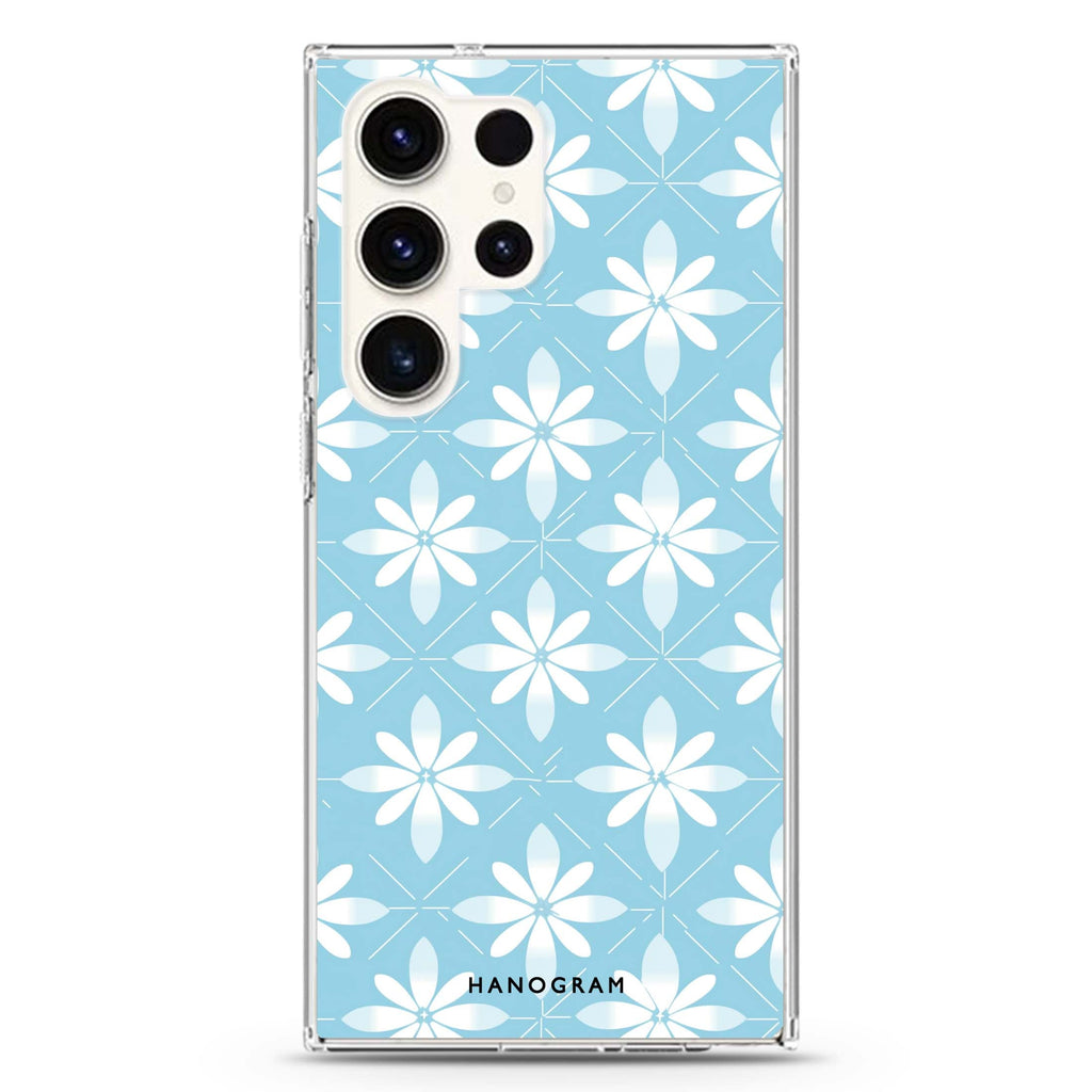 Floral Fusion Samsung Galaxy Ultra 透明保護殼，適用 S26/S25/S24/S23 Ultra，圖1