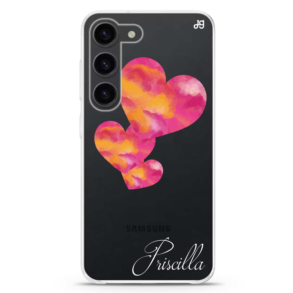 Red Hearts Samsung Galaxy 水晶透明保護殼
