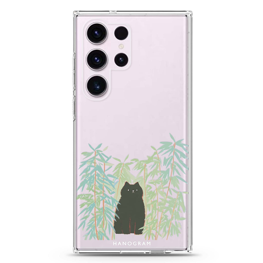 Bamboo Whiskers Samsung Galaxy Ultra 透明保護殼，適用 S26/S25/S24/S23 Ultra，圖1