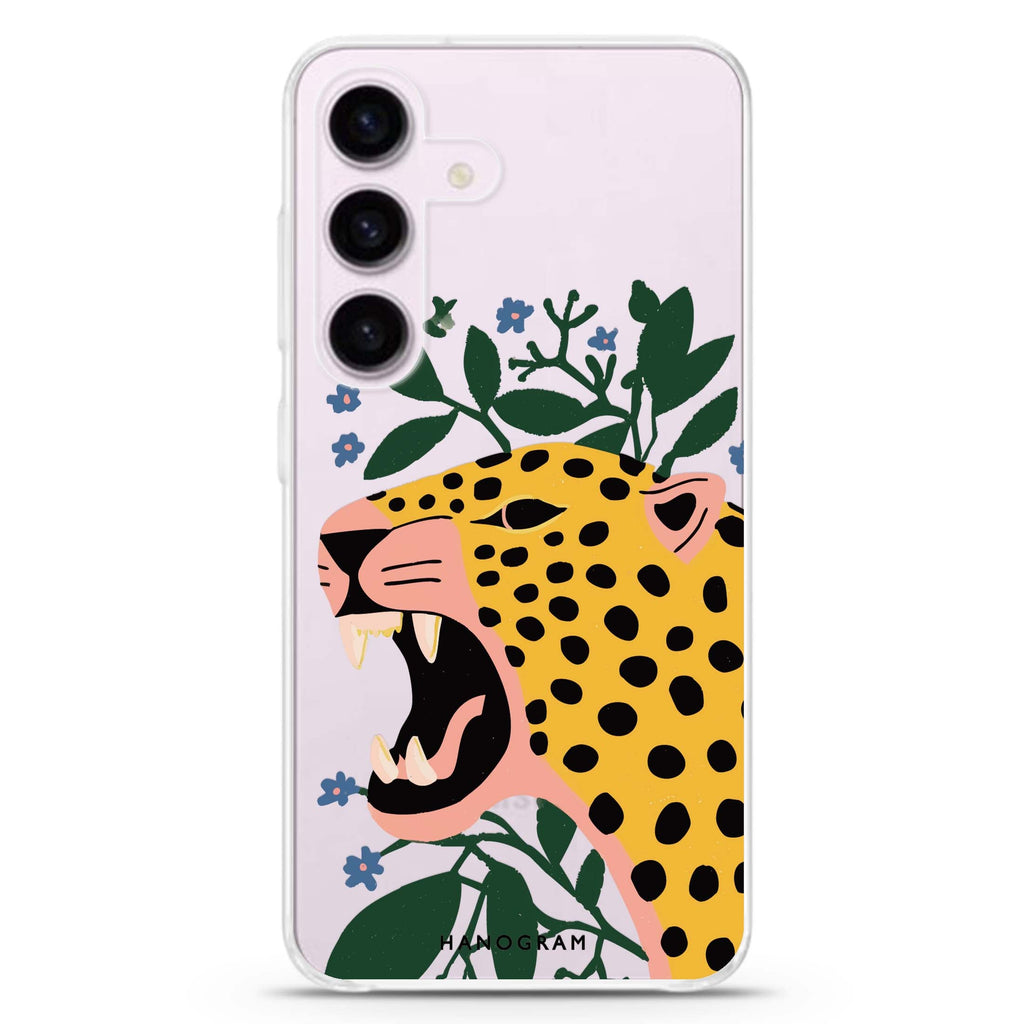 Checkmate Leopard Samsung Galaxy S26/S25/S24 水晶透明保護殼正面展示