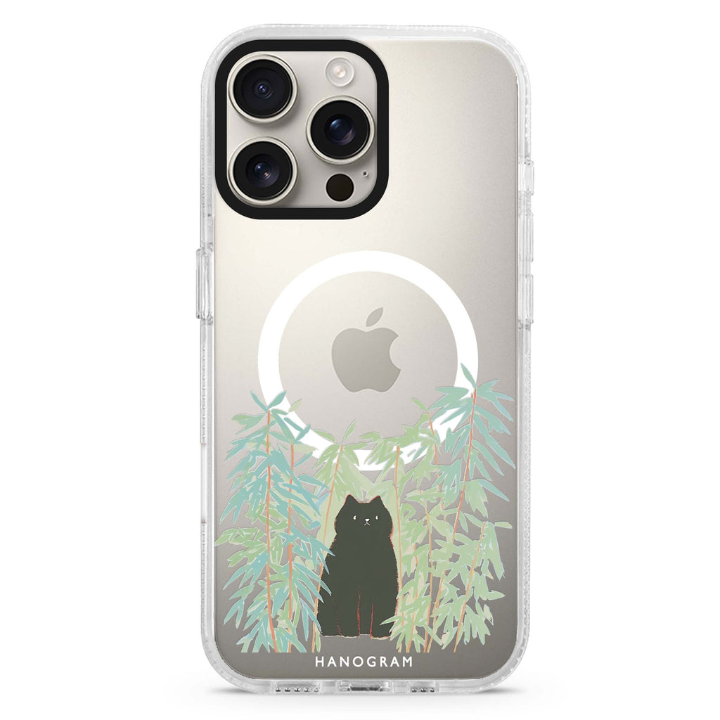 Bamboo Whiskers Magsafe 兼容水晶透明保護殼