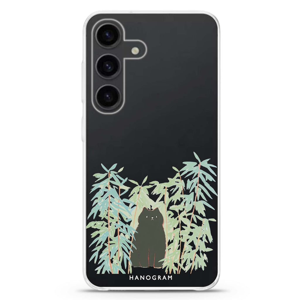 Bamboo Whiskers Samsung Galaxy S26/S25/S24 水晶透明保護殼正面展示