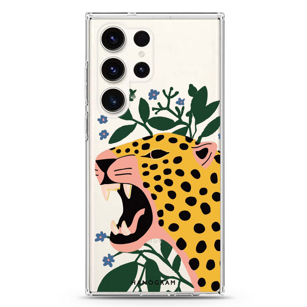 Checkmate Leopard Samsung Galaxy Ultra 透明保護殼，適用 S26/S25/S24/S23 Ultra，圖1