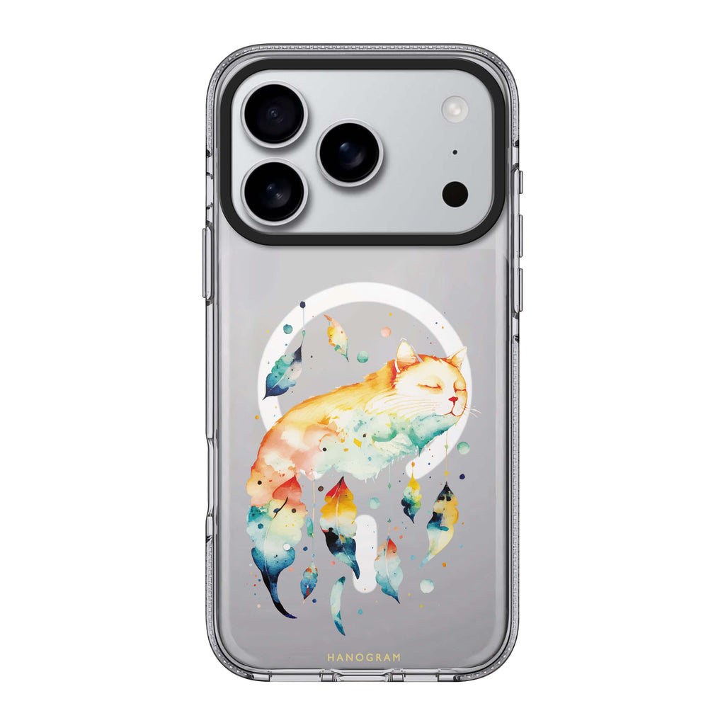 A Dream Cat iPhone 17 Pro Max MagSafe 水晶透明保護殼 貓圖案設計 圖1