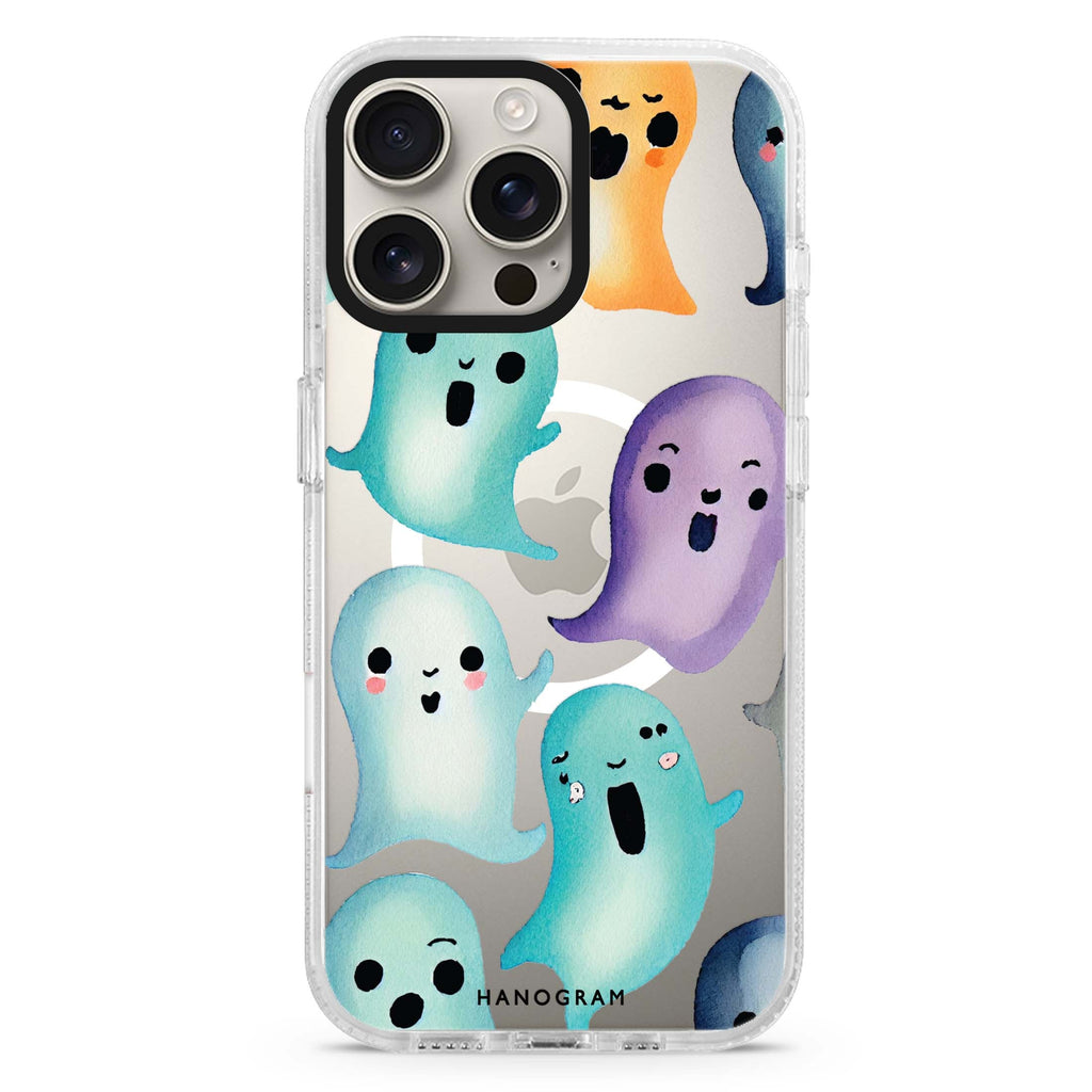 Cute Ghost Magsafe 兼容水晶透明保護殼
