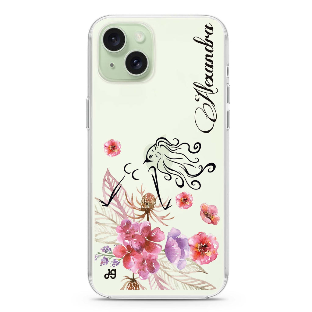 Floral Fairy I iPhone 15 plus 水晶透明保護殼