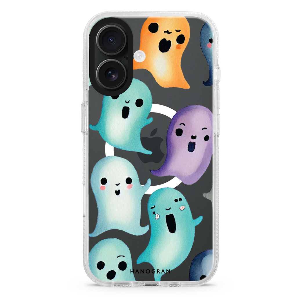 Cute Ghost Magsafe 兼容水晶透明保護殼