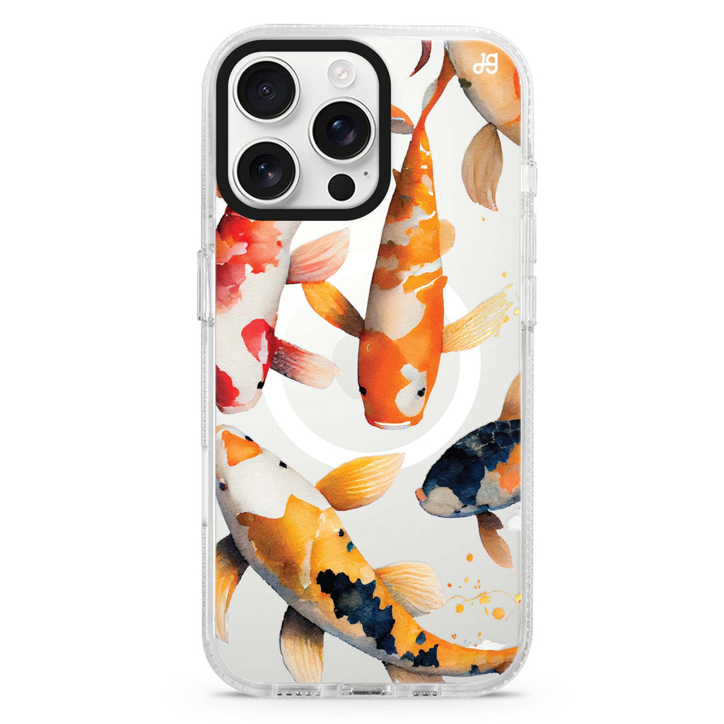 Koi fish Magsafe 兼容水晶透明保護殼