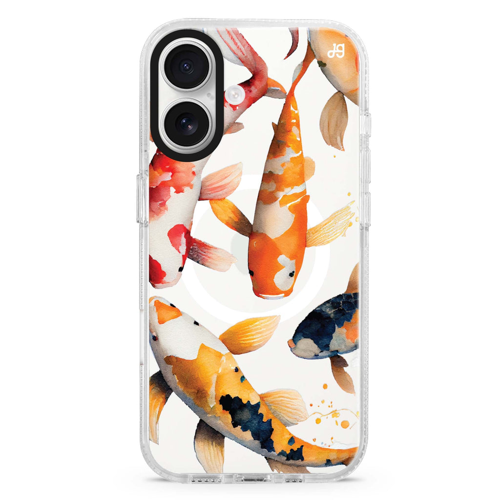 Koi fish Magsafe 兼容水晶透明保護殼