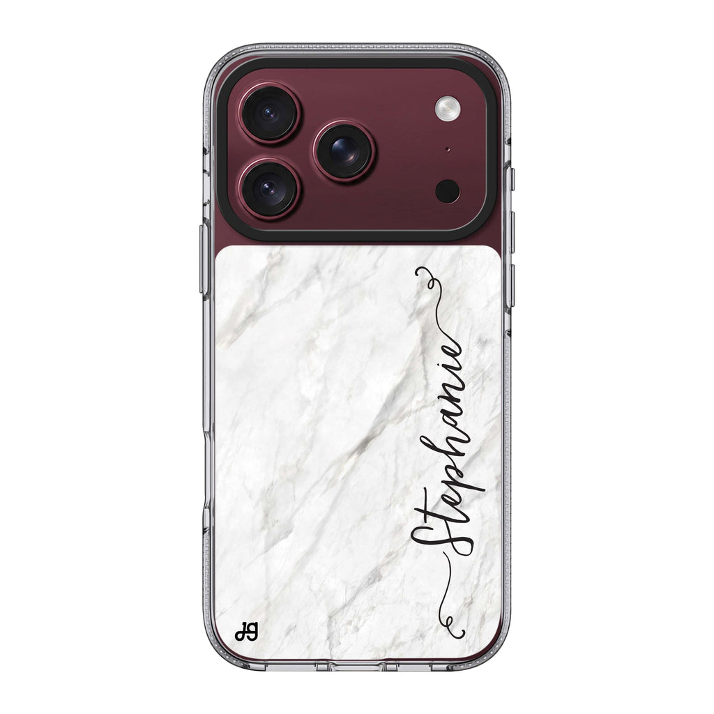 Vertical Cursive & Marble Sleek 水晶透明保護殼