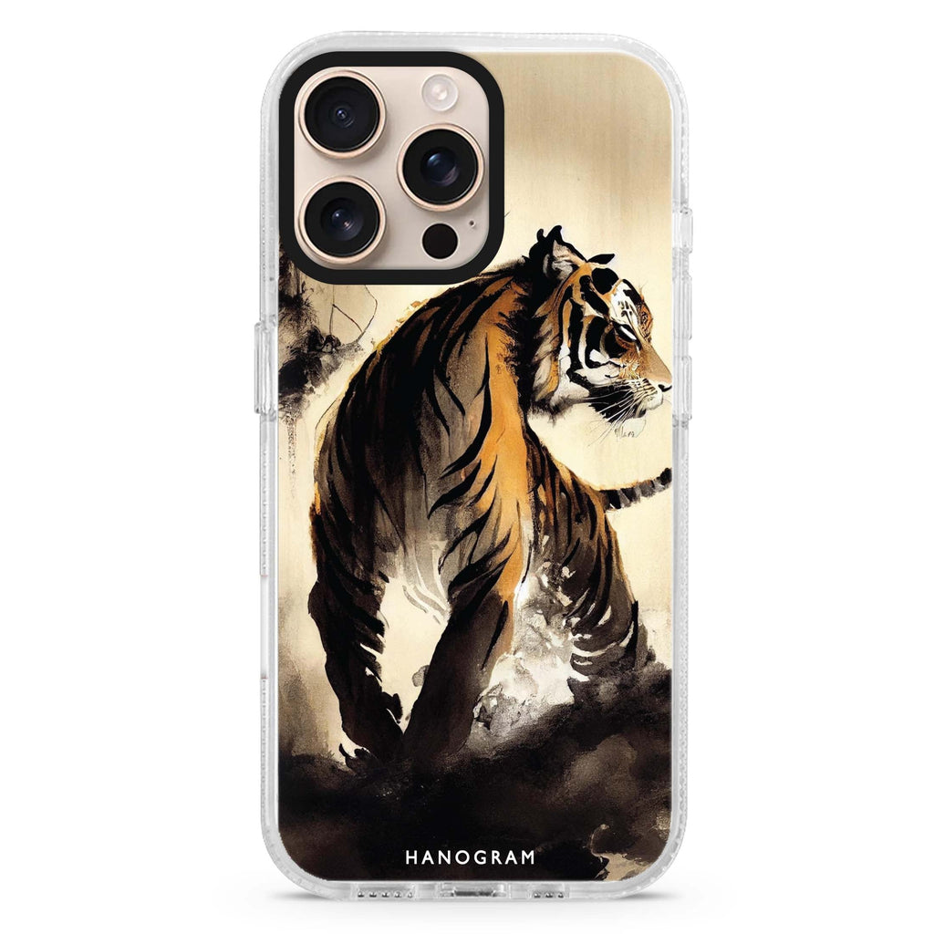 Tiger Painting Magsafe 兼容水晶透明保護殼