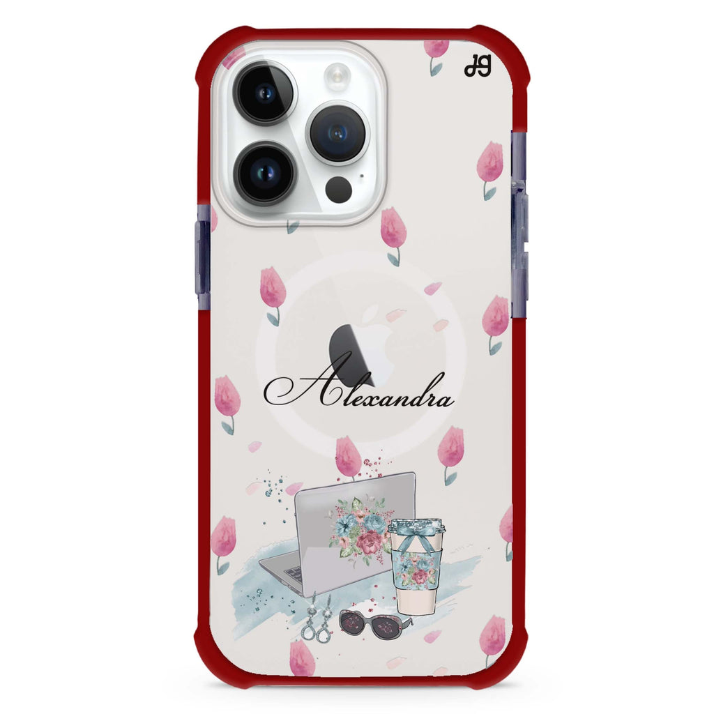 My Foral Lifestyle iPhone Magsafe 兼容超強防摔保護殼