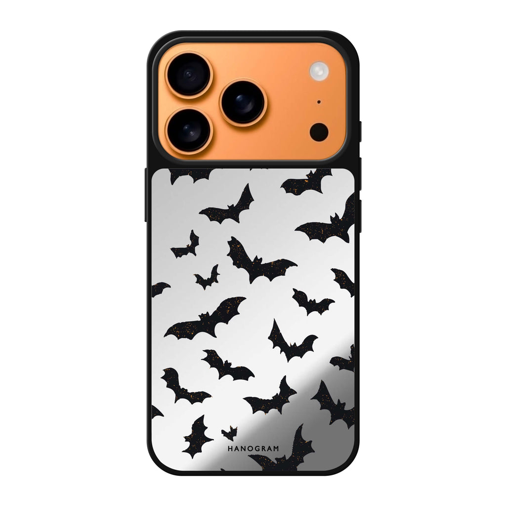 Midnight Bat Swarm 萬聖節 iPhone 17 Pro Max 鏡面手機殼主圖