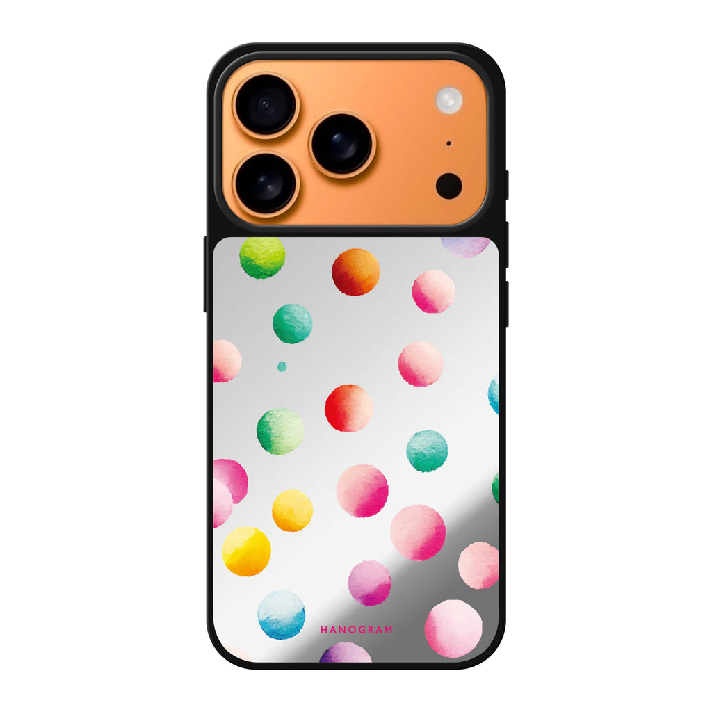 Watercolour Polka Dot 圖案 iPhone 17 Pro Max 鏡面手機殼主圖