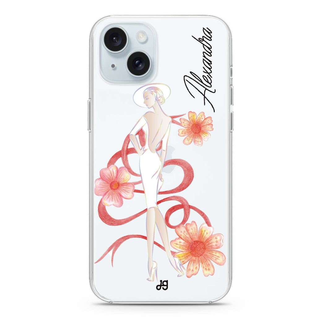 Flower Fashion IV iPhone 15 plus 水晶透明保護殼